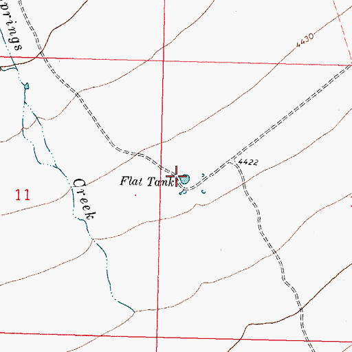 Topographic Map of Flat Tank, NM