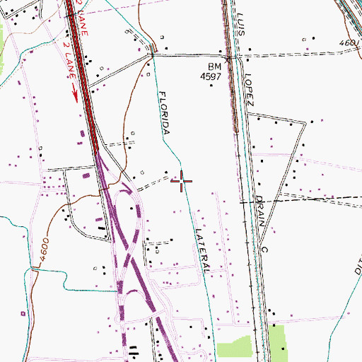 Topographic Map of Florida Lateral, NM