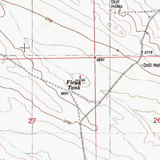 Topographic Map of Floyd Lake, NM