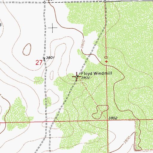 Topographic Map of Floyd Windmill, NM