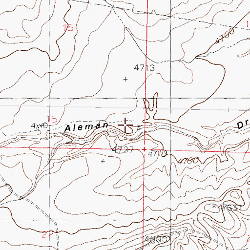 Topographic Map of Foraker Well, NM