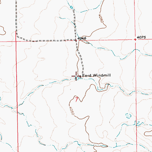 Topographic Map of Ford Windmill, NM