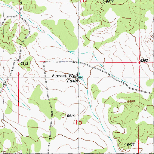 Topographic Map of Forest Well Tank, NM