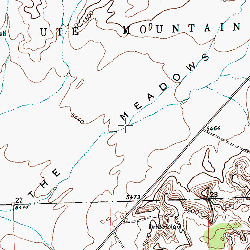 Topographic Map of Fourmile Wash, NM