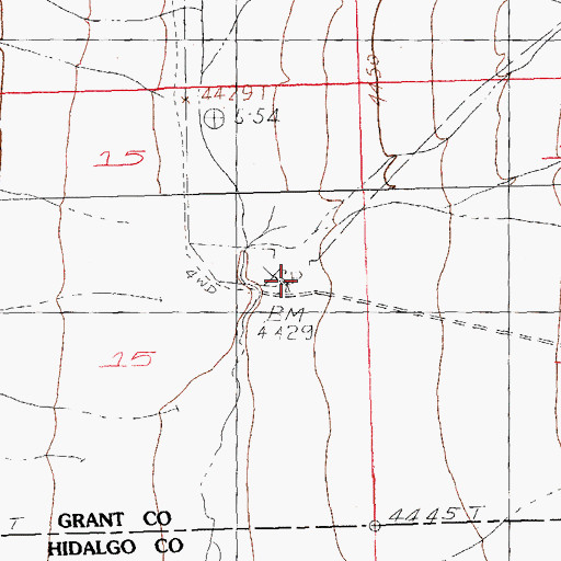 Topographic Map of Fourmile Wells, NM