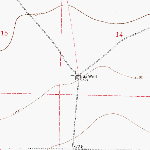 Topographic Map of Fox Well, NM