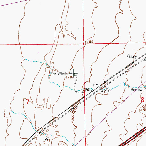 Topographic Map of Fox Windmill, NM