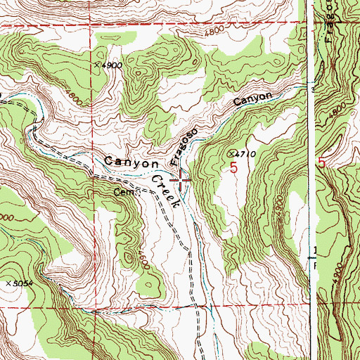 Topographic Map of Fragoso Canyon, NM