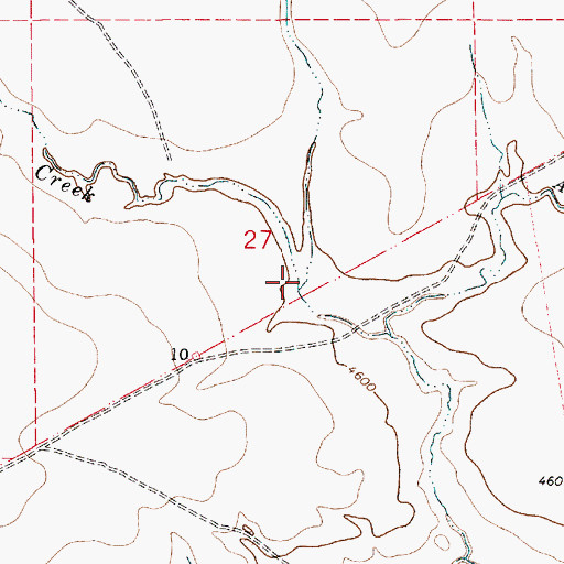 Topographic Map of Frank Creek, NM