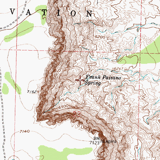 Topographic Map of Frank Paisano Spring, NM