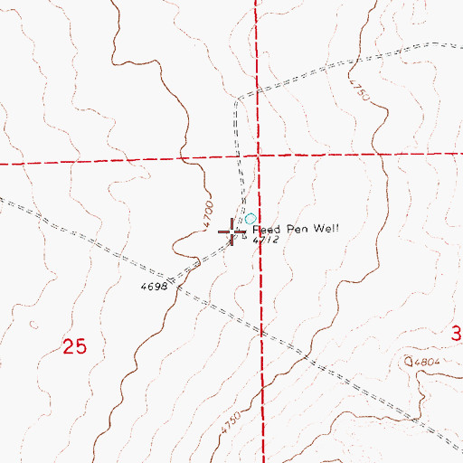 Topographic Map of Freed Pen Well, NM