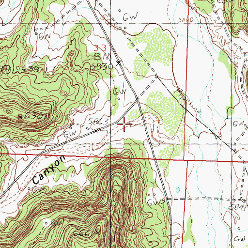 Topographic Map of Fresno Canyon, NM