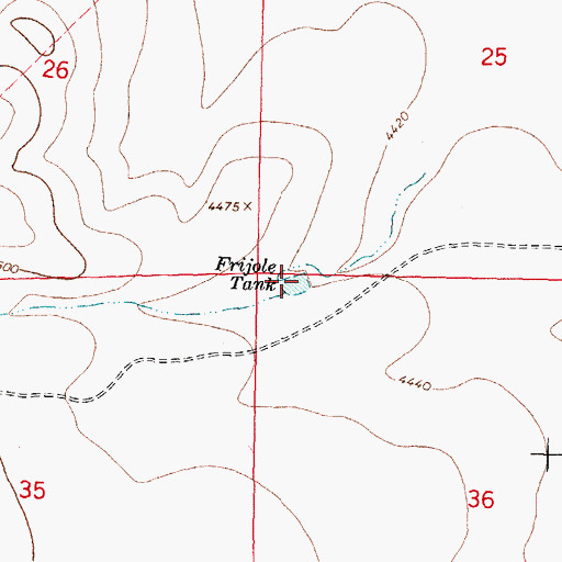 Topographic Map of Frijole Tank, NM