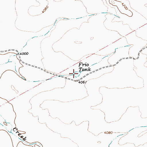 Topographic Map of Frio Tank, NM