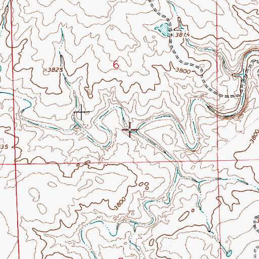 Topographic Map of Frost Creek, NM