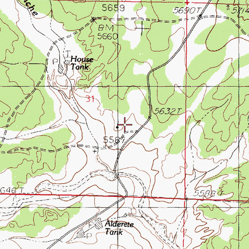 Topographic Map of Frost Ranch, NM