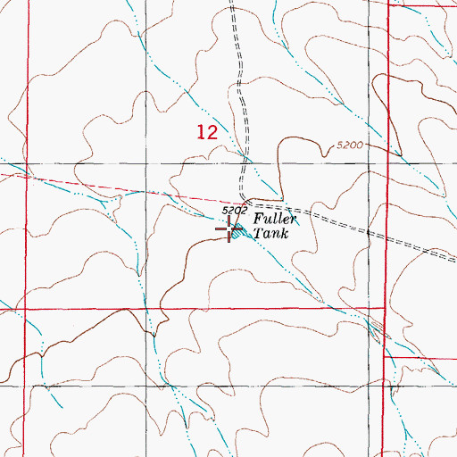 Topographic Map of Fuller Tank, NM