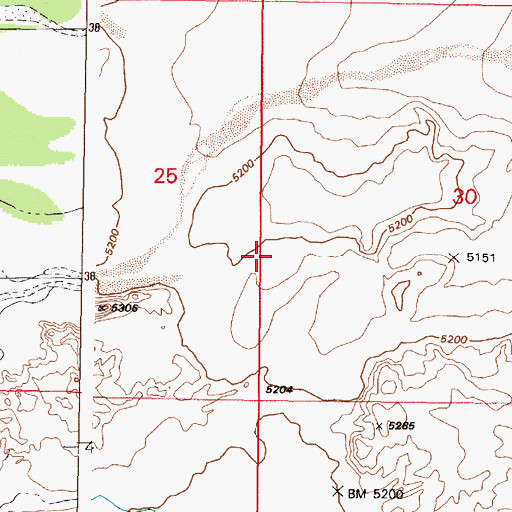 Topographic Map of Gabaladon Reservoir, NM