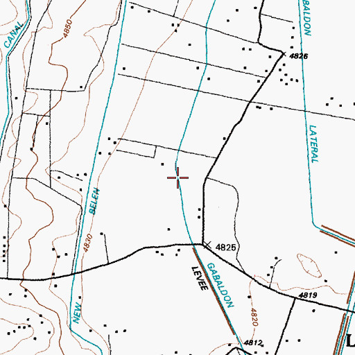 Topographic Map of Gabaldon Drain, NM