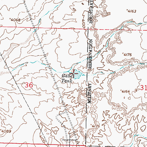 Topographic Map of Gabe Tank, NM