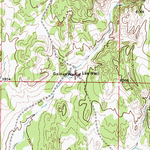 Topographic Map of Gaines Well, NM