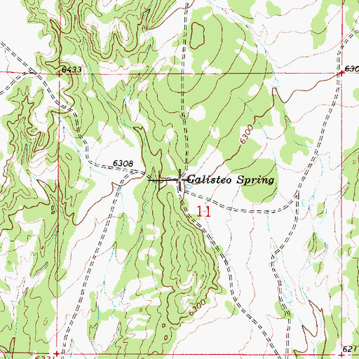 Topographic Map of Galisteo Spring, NM