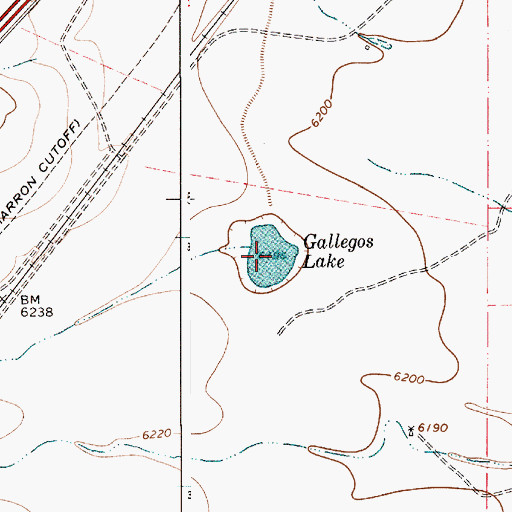Topographic Map of Gallegos Lake, NM