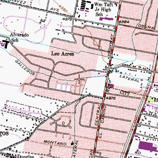 Topographic Map of Gallegos Lateral, NM