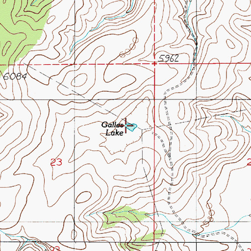 Topographic Map of Galles Lake, NM