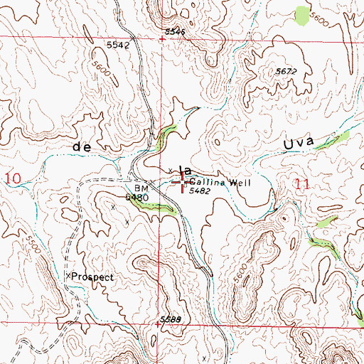 Topographic Map of Gallina Well, NM