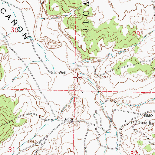 Topographic Map of Gallo Canyon, NM