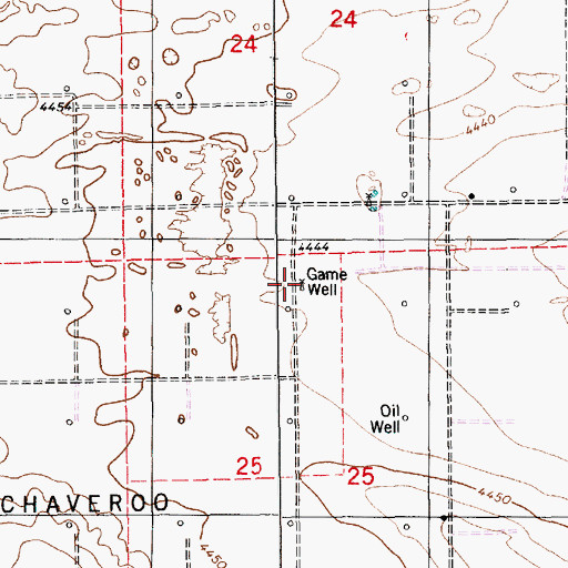 Topographic Map of Game Well, NM