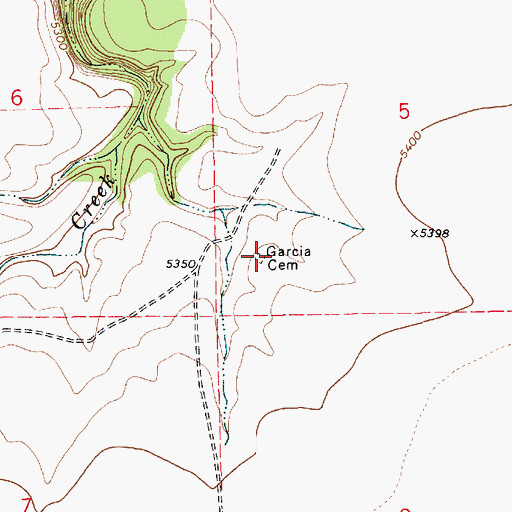 Topographic Map of Garcia Cemetery, NM