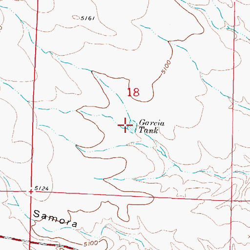 Topographic Map of Garcia Tank, NM