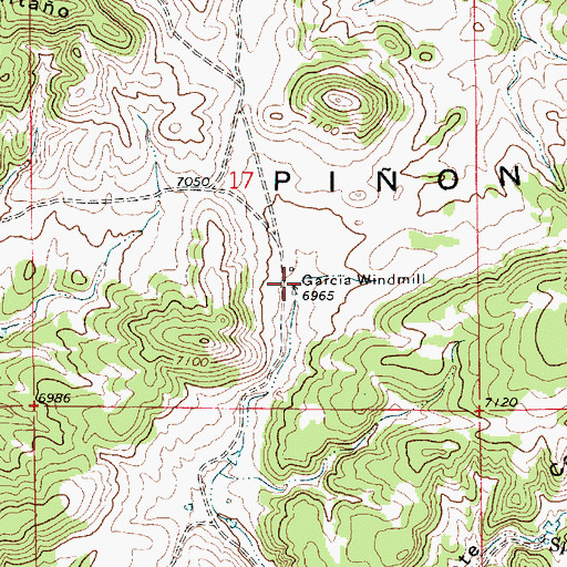 Topographic Map of Garcia Windmill, NM