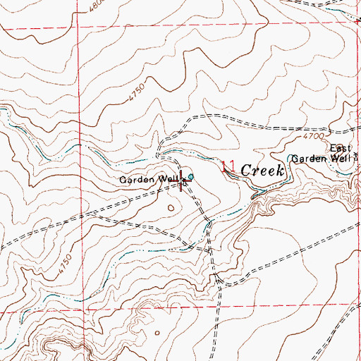 Topographic Map of Garden Well, NM