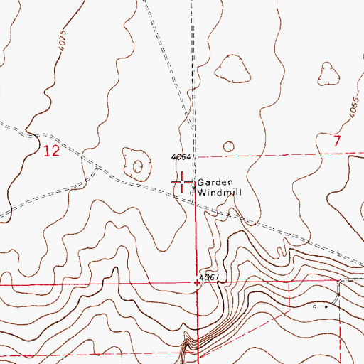 Topographic Map of Garden Windmill, NM