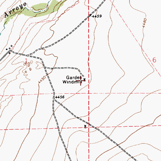 Topographic Map of Garden Windmill, NM