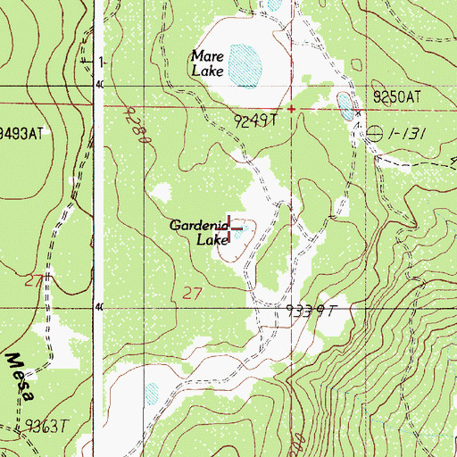 Topographic Map of Gardenia Lake, NM