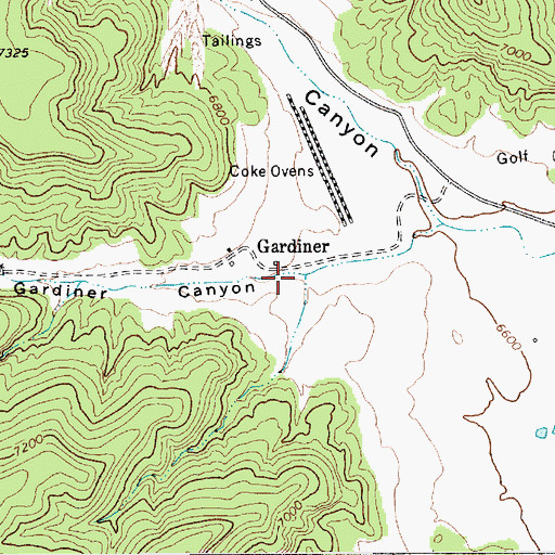 Topographic Map of Gardiner Canyon, NM