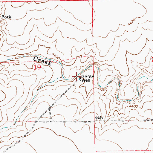 Topographic Map of Gargul Well, NM