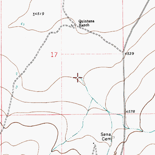 Topographic Map of Garita Creek, NM