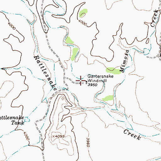 Topographic Map of Gartersnake Windmill, NM