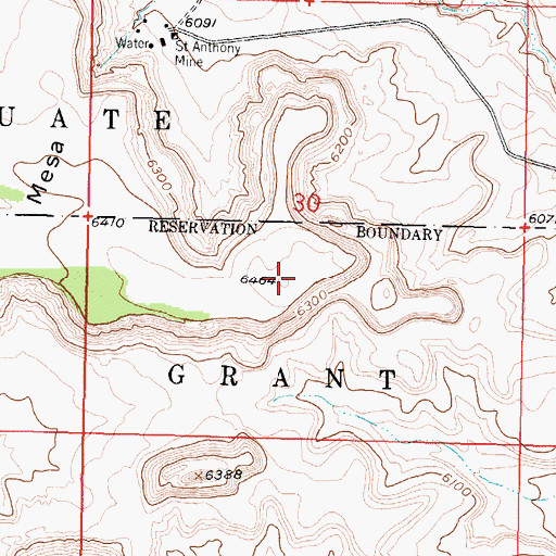 Topographic Map of Gavilan Mesa, NM