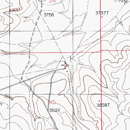 Topographic Map of Gerry Smith Ranch, NM