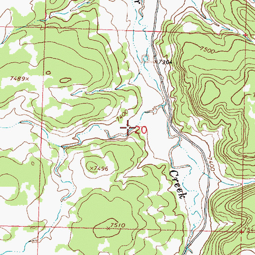 Topographic Map of Gibson Canyon, NM