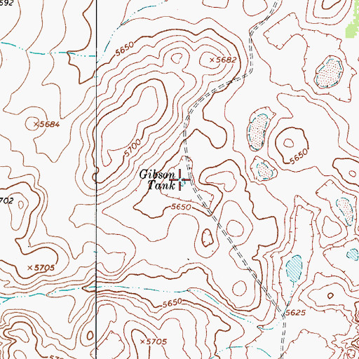 Topographic Map of Gibson Tank, NM