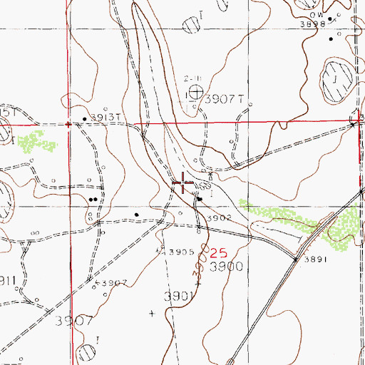 Topographic Map of Giles Lee Ranch, NM