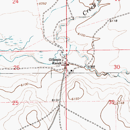 Topographic Map of Gillespie Ranch, NM