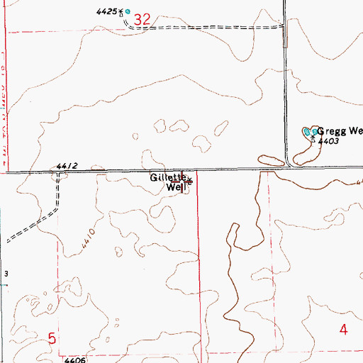 Topographic Map of Gillette Well, NM